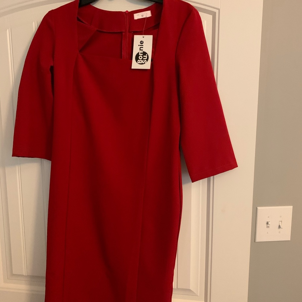 Beautiful notch collar dress